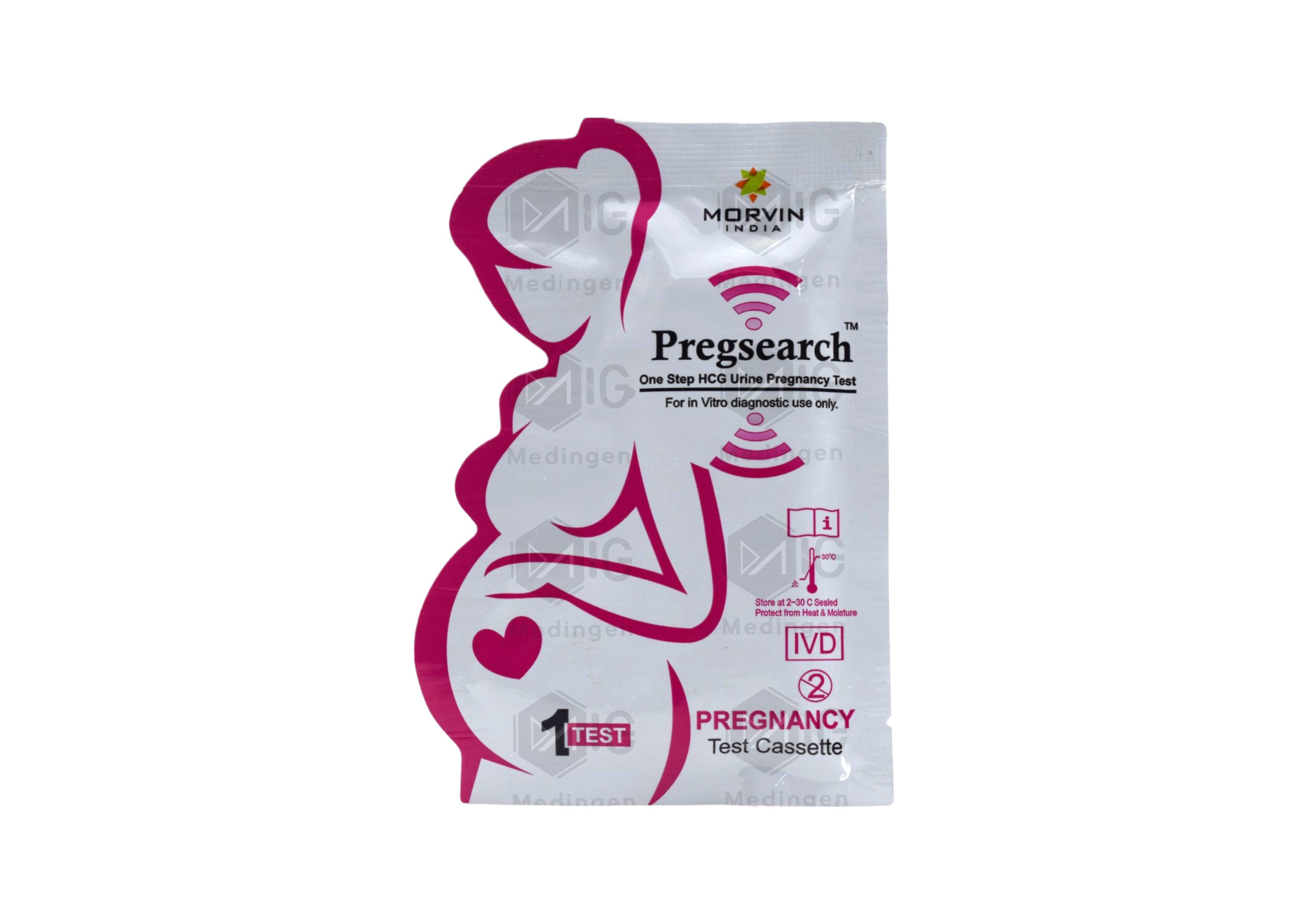 PREGSEARCH PREGNANCY TEST CARD